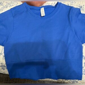 aerie Royal Blue Crewneck Cropped Tee